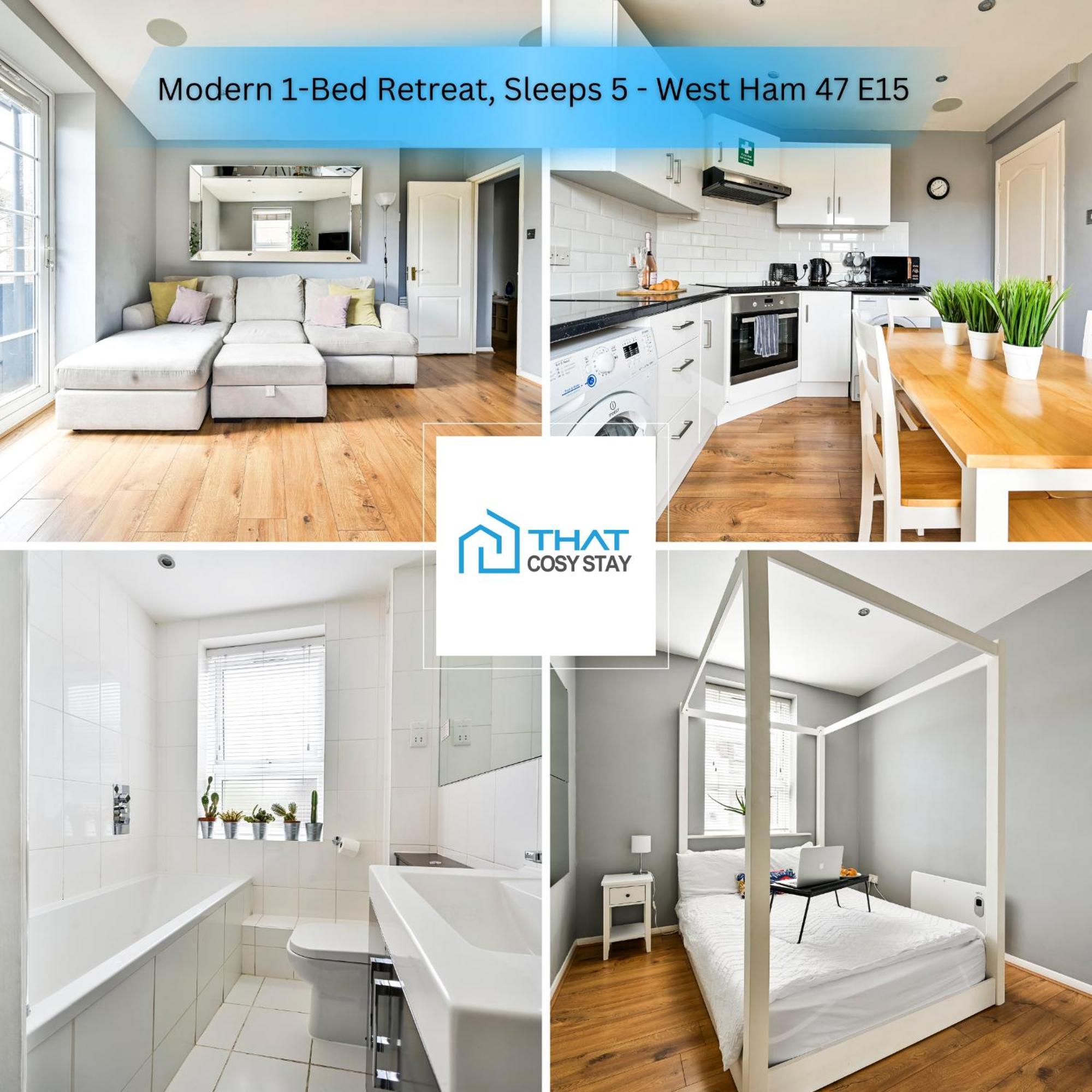 Cosy 1-Bed E15, Sleeps 4, 1 Min From Tube Station Near O2 Arena Διαμέρισμα Λονδίνο Εξωτερικό φωτογραφία